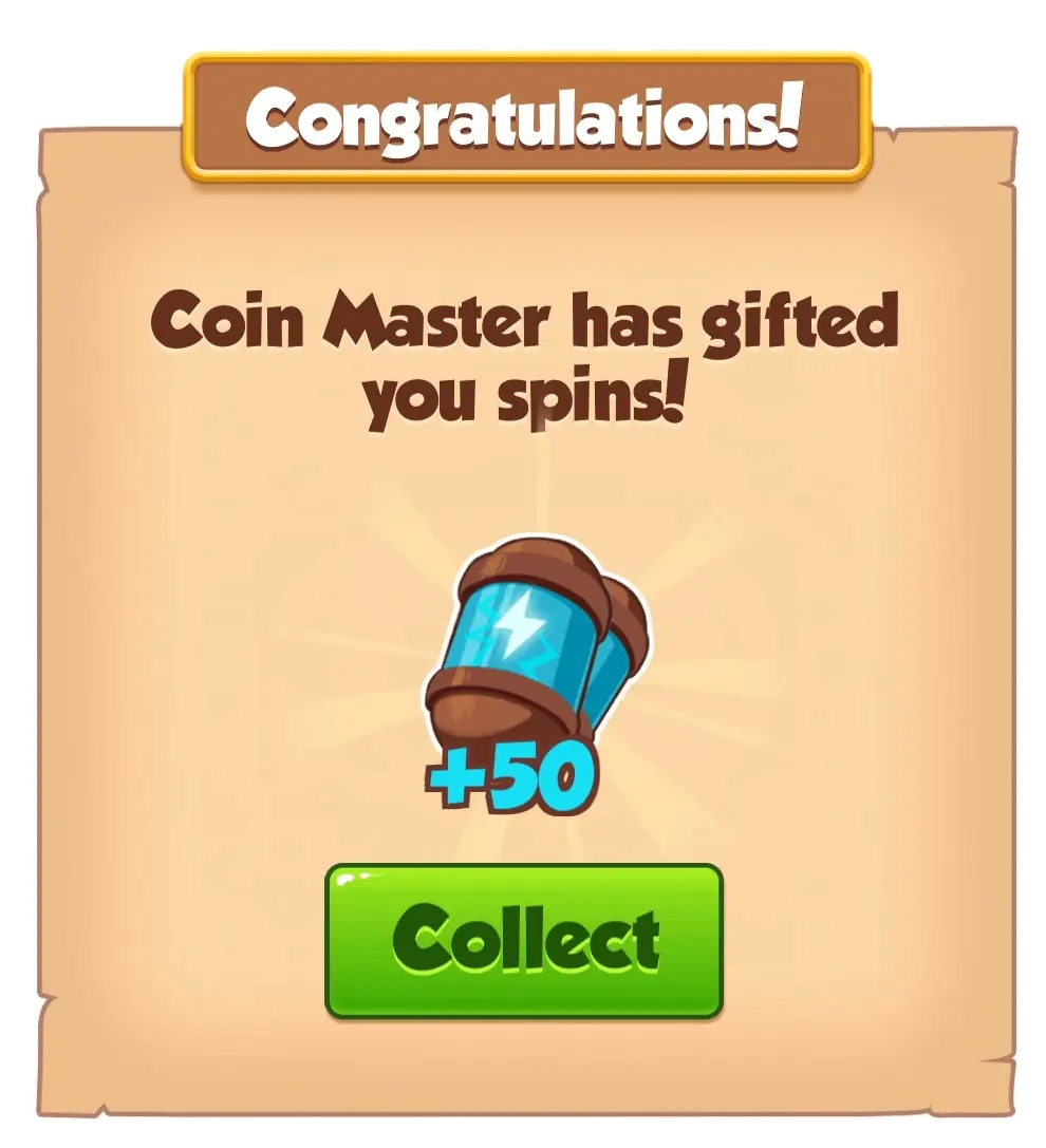 Collect coin master free spin